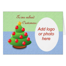 Christmas Happy Holidays to customers and clients Greeting Cards
