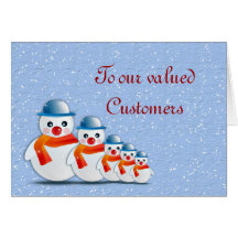 Christmas Happy Holidays to customers and clients Cards