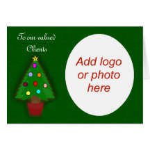 Christmas Happy Holidays to customers and clients Greeting Card