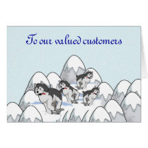Christmas Happy Holidays to customers and clients Greeting Cards