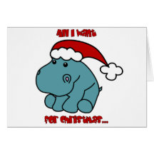 Christmas Hippo Card