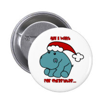 Christmas Hippo Pin