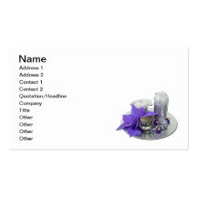 Christmas Holiday Candles Business Cards