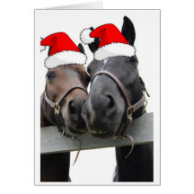 Christmas Horses Greeting Card