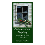CHRISTMAS INVITATION: RUSTIC: CHICKADEE: ART PHOTO CARD