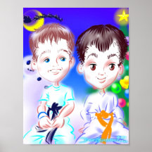Christmas Karate Caricature Print