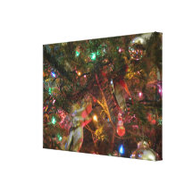 Christmas Lights and Ornaments Canvas Prints
