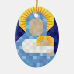 Christmas Madonna and Child Tiled Ornament