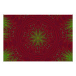 Christmas Mandala in Red and Green Photo