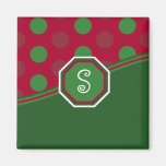 Christmas Monogram Magnet