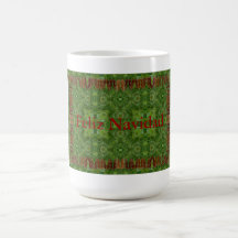 Christmas Mug with a Red Chile Border