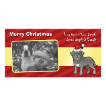 Christmas Neapolitan Mastiff Personalised Photo Card
