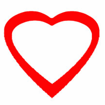 Christmas Ornament Open Heart Red Photo Cutouts
