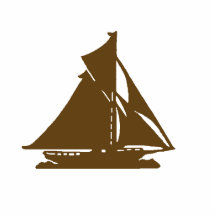 Christmas Ornament Sailboat Brown Photo Cutouts