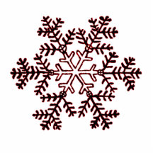 Christmas Ornament Snowflake 2 Red Photo Sculptures
