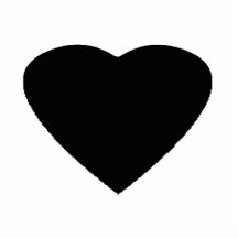 Christmas Ornaments Heart Black Acrylic Cut Outs