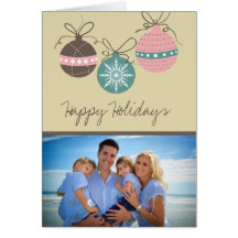 Christmas Ornaments Holiday Folded Card