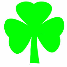Christmas Ornaments Shamrock Green Cut Outs