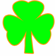 Christmas Ornaments Shamrock Green Orange Cut Out