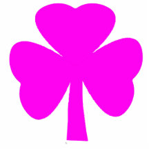 Christmas Ornaments Shamrock Magenta Acrylic Cut Out