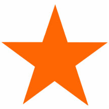 Christmas Ornaments Star Orange Photo Cutouts