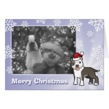 Christmas Pitbull / American Staffordshire Terrier Greeting Card