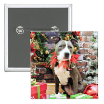 Christmas - Pitbull - Charm Buttons