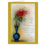 Christmas Poinsettia Vintage Art Cards