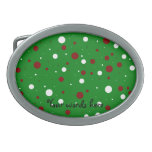 Christmas polka dots belt buckles