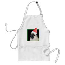 Christmas pug dog aprons
