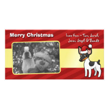 Christmas Rat Terrier / Toy Fox Terrier Picture Card