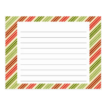 Christmas Recipe Card Postcard
