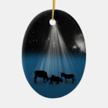 Christmas, Religious, Nativity, Stars, Ornament