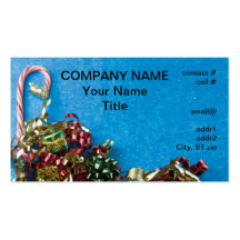 Christmas ribbons business cards