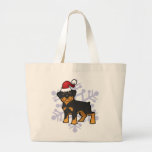 Christmas Rottweiler Tote Bag