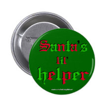 Christmas "santa's lil helper" - Button