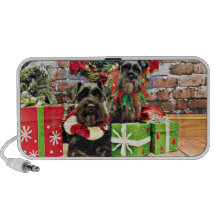 Christmas - Schnauzer - Fergie and Fenway iPod Speakers