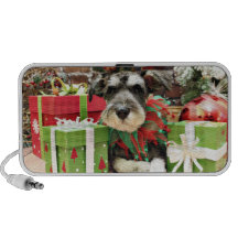 Christmas - Schnauzer - Joey Mini Speaker
