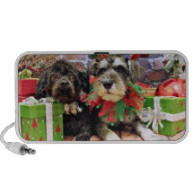 Christmas - Schnauzer Joey - ShihChon Oscar Travelling Speaker