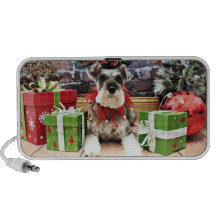 Christmas - Schnauzer - Petunia Travel Speakers