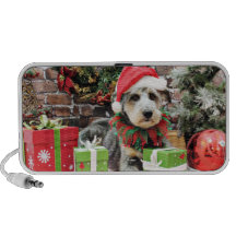 Christmas - Schnauzer X - Rocky iPod Speakers