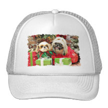 Christmas - Shih Tzu - Earl and Opal Trucker Hat