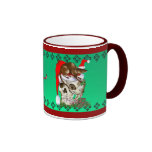 Christmas Skull and Happy Rat Mug