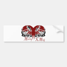 Christmas Skull Bumper Sticker