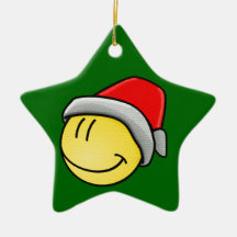 Christmas Smiley Face Christmas Ornament
