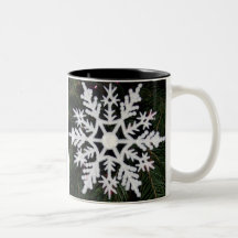 Christmas Snowflake Tree Ornament Coffee Mug