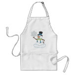 Christmas Snowman Holiday cartoon apron