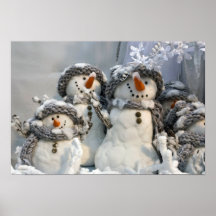 Christmas snowman posters