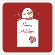 Christmas Snowman Stickers