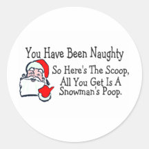 Christmas Snowmans Poop Sticker